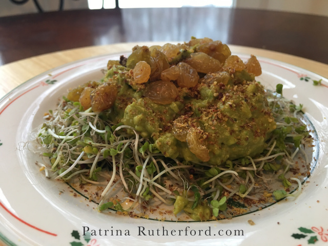 I conjured this yummy one morning watching the snow fall. It is filled with Antioxidants like vitamins A, D and E in the avocado which is great for dry and mature skin. Sterolin is a substance found in avocados that help soften the skin and reduce age spots.
